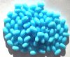 100 9x6mm Acrylic Opaque Light Blue Ovals